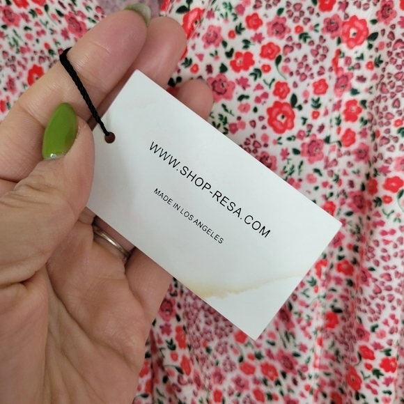 RESA‎ Hannah Ditsy Floral Slip Madi Satin Dress XS - Picture 9 of 10